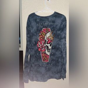 Black ‘black label” affliction long sleeve